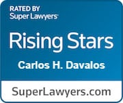 Super Lawyer Rising Star Carlos H Davalos badge